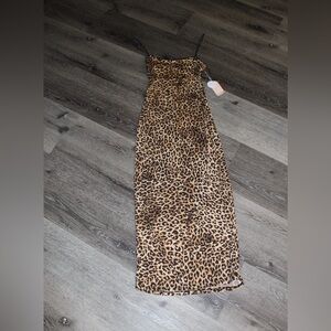 Leopard Print Slip Dress